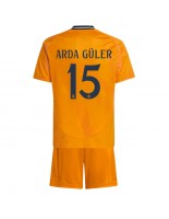 Real Madrid Arda Guler #15 Venkovní dres pro děti 2024-25 Krátký Rukáv (+ trenýrky)